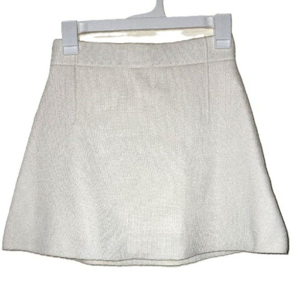 Zara NWT Off White Cream Knit Sweater Mini-Skirt Fall Winter Core Size Small